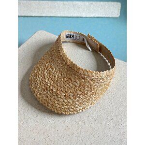 BEACH RIOT Woven Straw Hat Visor One Size Fits All